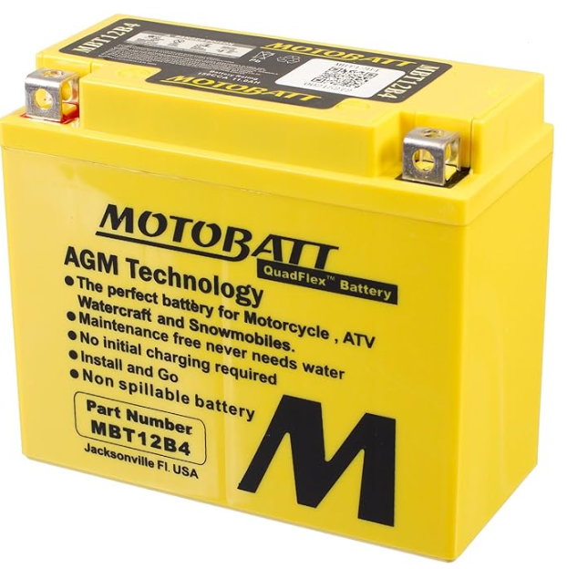 BATERIA AGM MOTOBATT MBT12B4 11Ah CCA165