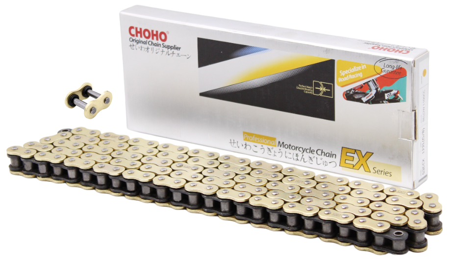 Cadena CHOHO Xring 530EX2-122L (600-1300CC) DORADA