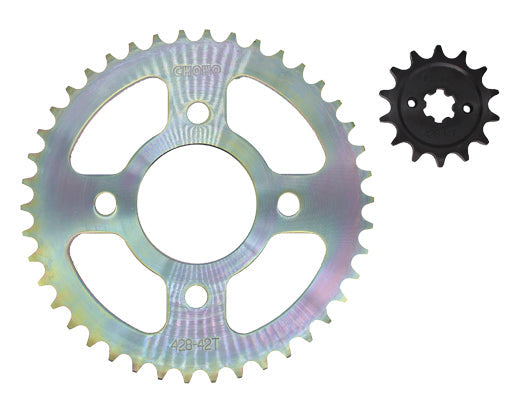 Kit de arrastre discover 150 st velocidad CHOHO | 42T/14T 428H-132L reforzado