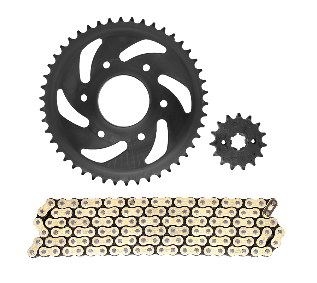 Kit de arrastre ns 200 CHOHO | 46T/16T 428HS-132L buje-Solido DORADA