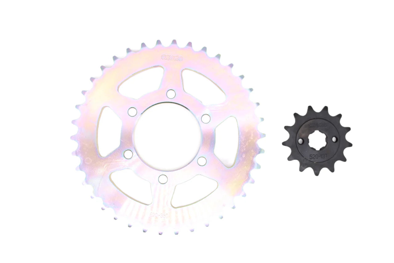 Kit Sprockets CHOHO AKT 110/125 FLEX/KYMCO ACTIVE/VICTORY ONE/ADVANCE R100/ FLOW/SHOCK S110 36T/14T (428)