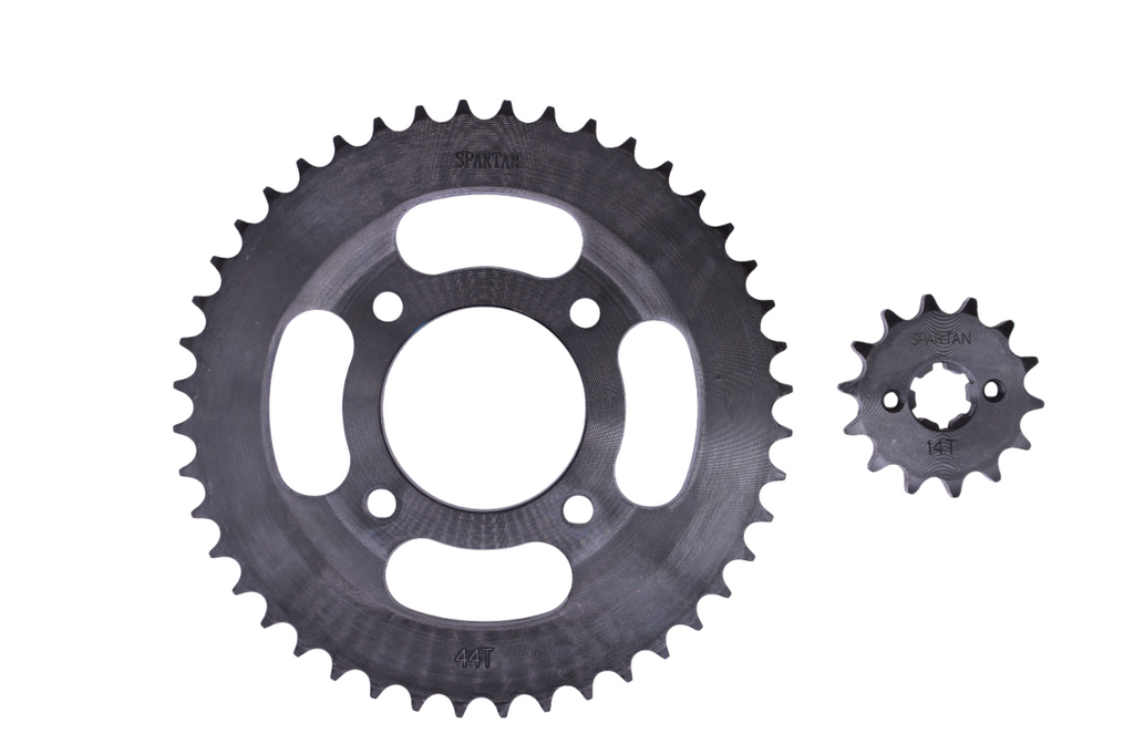 Kit de arrastre apache 160 2v concavo velocidad SPARTAN | 44T/14T 428H-138L reforzado