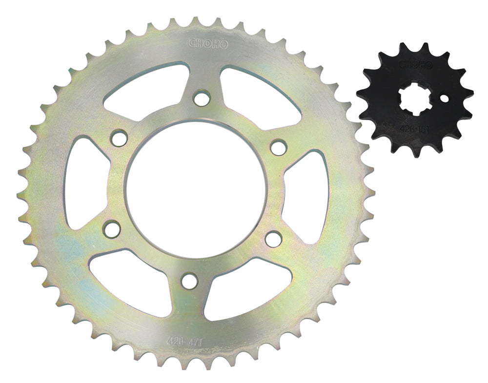 Kit de arrastre r15 v2 CHOHO | 47T/15T 428HS-132L buje-Solido