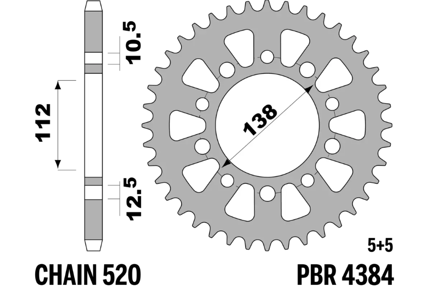SPROCKET PBR 520-38T X-ADV 750