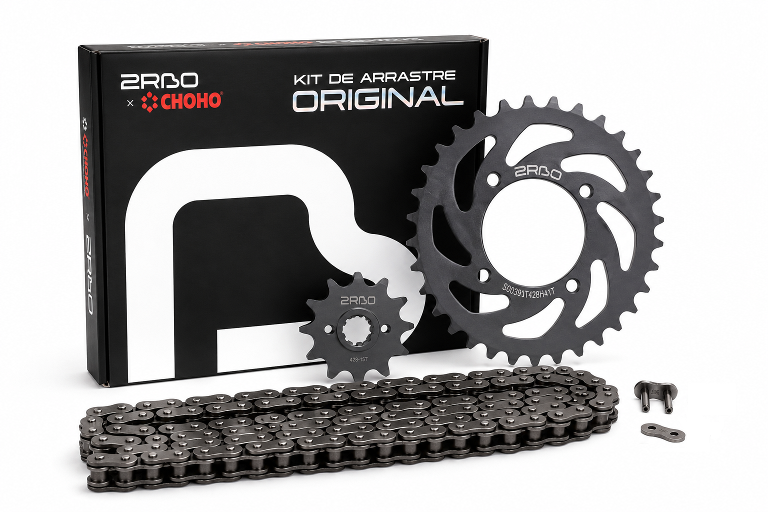 Kit de arrastre akt evo r3 2RBO | 41T/14T 428H-124L reforzado
