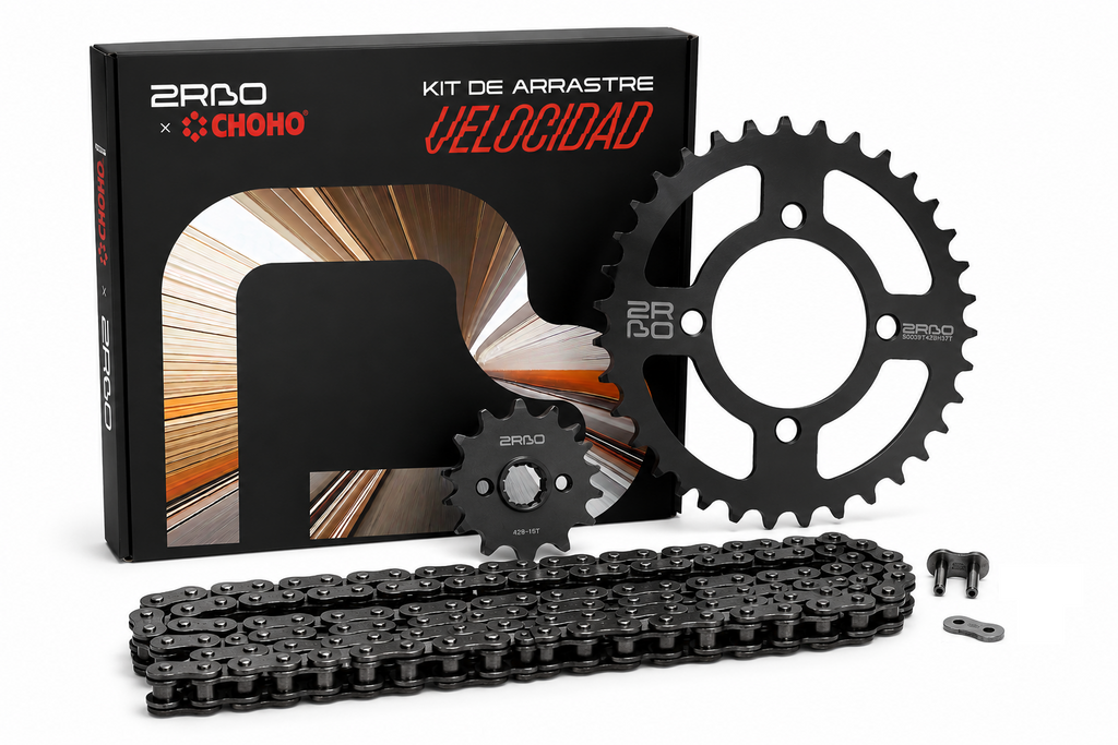 Kit de arrastre nkd 125 velocidad extra 2RBO | 37T/16T 428H-120L reforzado