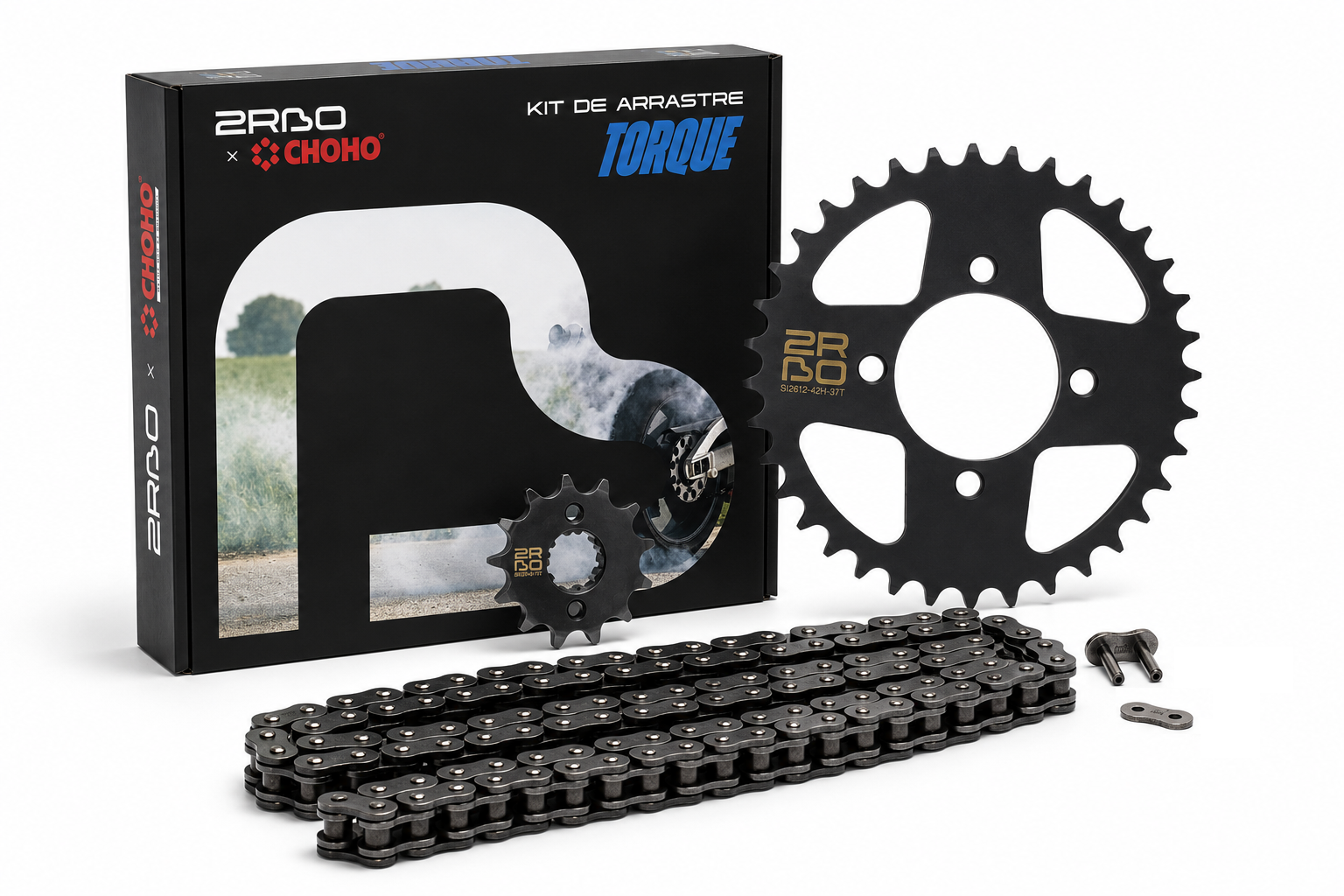 Kit de arrastre nkd 125 torque extra 2RBO | 42T/14T 428H-124L reforzado