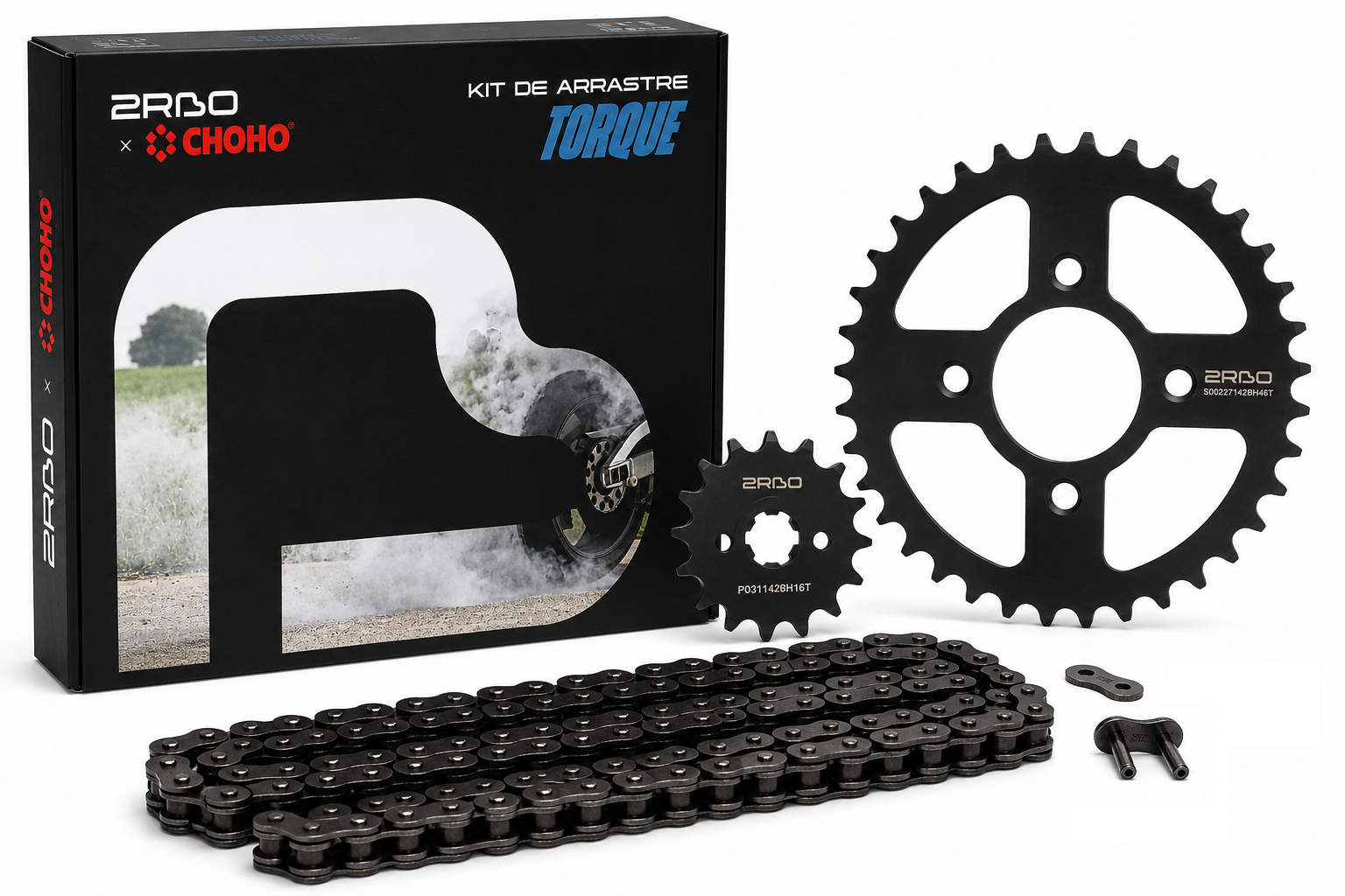 Kit de arrastre pulsar 150 ug 2RBO | 43T/14T 428HS-132L buje-Solido