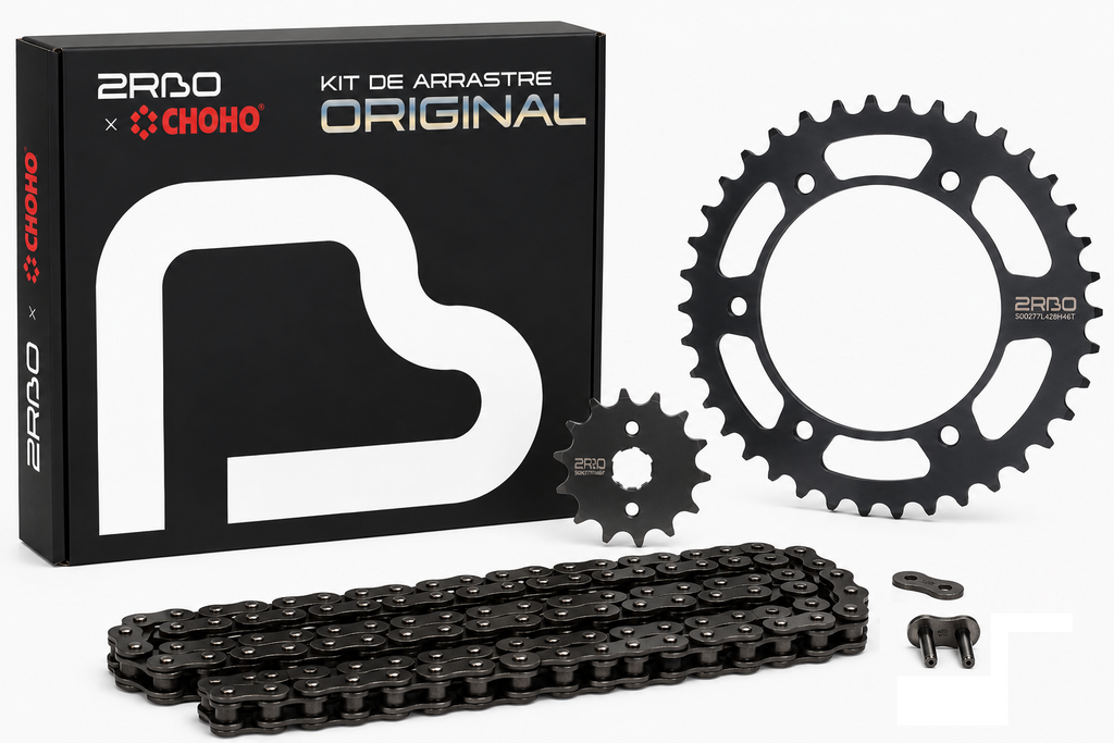Kit de arrastre akt 125 tt 2RBO | 42T/13T 520HS-104L buje-Solido
