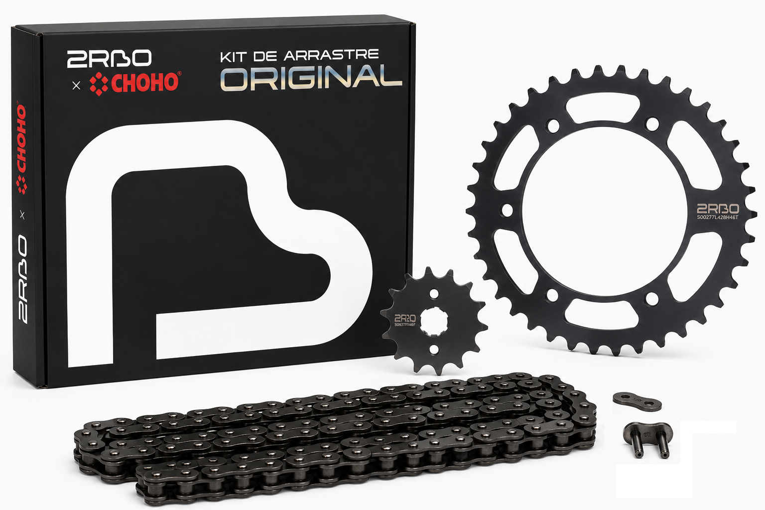 Kit de arrastre akt 125 tt 2RBO | 42T/13T 520HS-104L buje-Solido