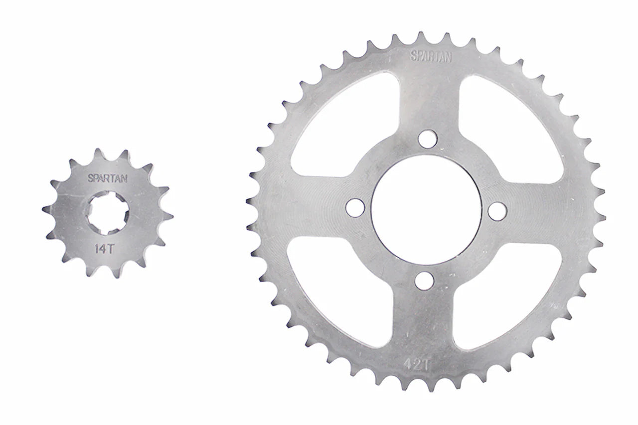 Kit de arrastre ax 100 SPARTAN | 42T/14T 428H-120L reforzado