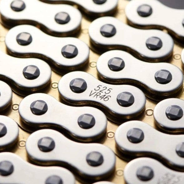 CADENA DID Ed. Valentino Rosssi 525VR46-130L DORADO/PLATA (< 1000cc)