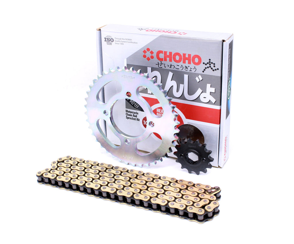 Kit de arrastre xtz 125 CHOHO | 50T/14T 428H-132L reforzado DORADA