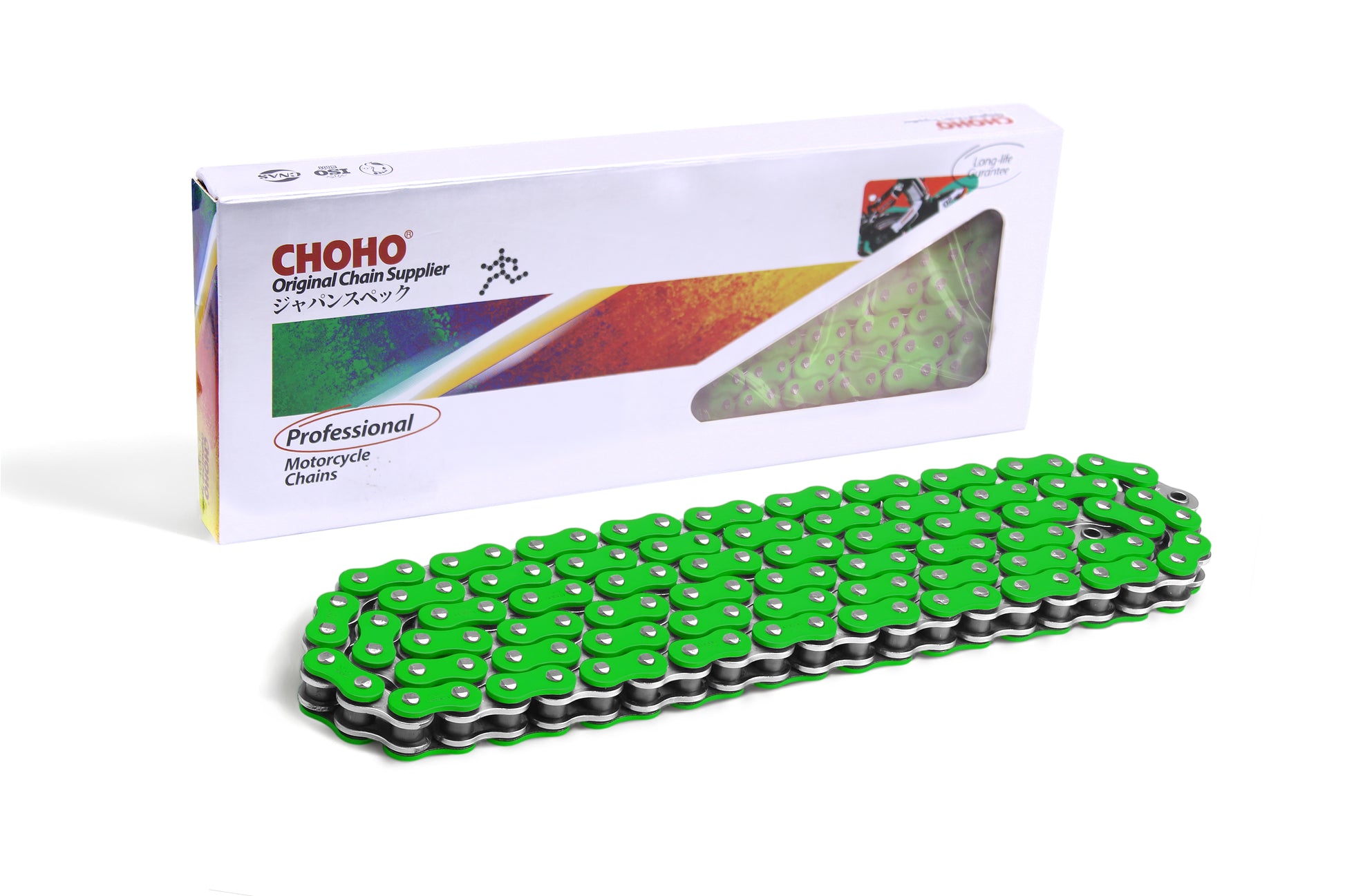 Cadena CHOHO Xring 525SX2-120L VERDE (650-1100cc)