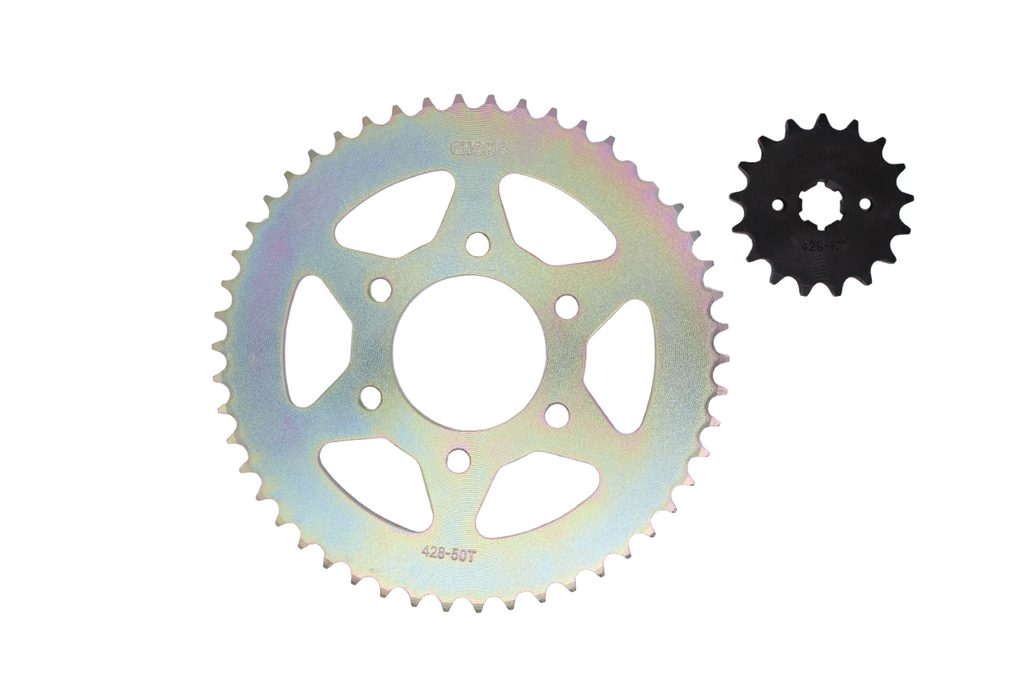 Kit de arrastre dr 150 suzuki CHOHO | 50T/17T 428HS-130L buje-Solido