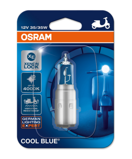 BOMBILLO FAROLA OSRAM COOL-BLUE S2 BA20D 35/35W (X1) BLIST