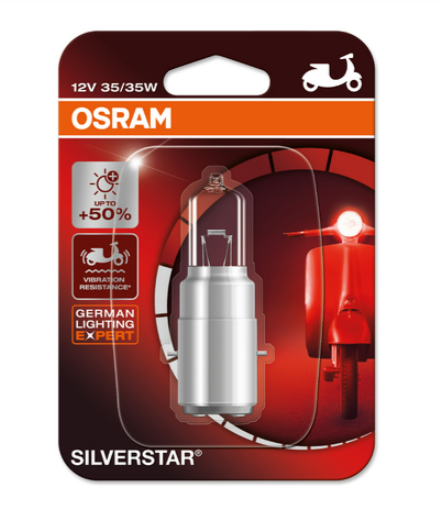 BOMBILLO FAROLA OSRAM SILVERSTAR S2 BA20D 35/35W (X1) BLIST
