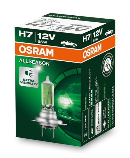 BOMBILLO FAROLA OSRAM ALL-SEASON H7 PX26D 55W (X1) BOX