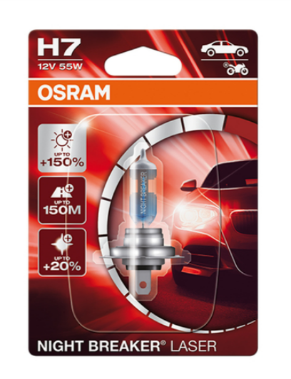 BOMBILLO FAROLA OSRAM NIGHT BREAKER H7 PX26D 55W (X1) BLIST