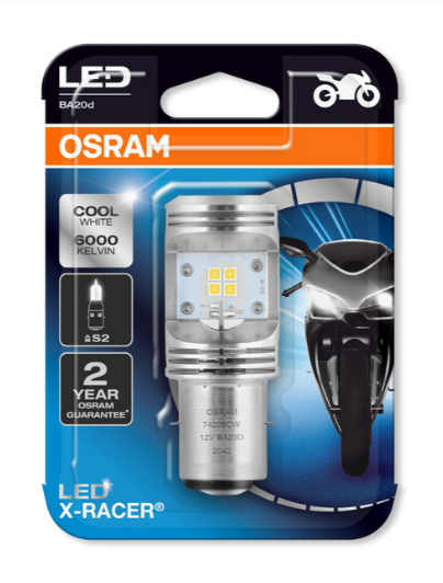BOMBILLO FAROLA OSRAM LED X-RACER S2 BA20D 5/6W (X1) BLIST