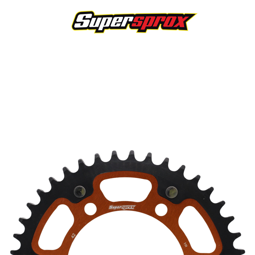 SPROCKET SPX KAWASAKI Z300/ Z400 42T STEALTH NARANJA